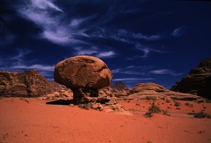 Champignon rocheux magique du Sud-Jordanien. Photo Mario Verin