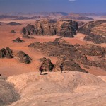 Faciès rocheux typique des montagnes de Wadi Rum