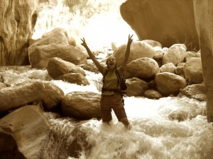 Au milieu du Wadi Hasa