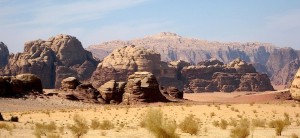 Jebel Rum, from Abu Ksheibah - Jordan