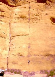 single pitch rock climbing Wadi Rum