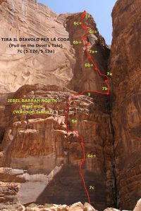  single pitch bolted climbs Wadi Rum