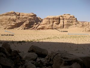 Two bolted single-pitch climbs in Um Fruth area