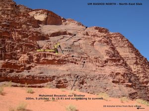 TRAD ROCK CLIMBING BEDOUIN ROUTES WADI RUM